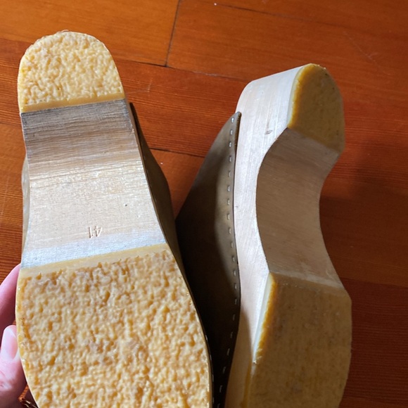 Bryr Handmade Olive Green Leather Clogs size 11/41 Classic Worker - Picture 4 of 5